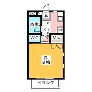 シャトルハイツ【1階】の間取り