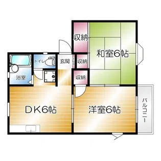 グリーンハイムA・B【2階】の間取り