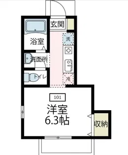 グリーンハイツ【1階】の間取り