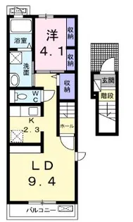 愛知県名古屋市緑区長根町【アパート】の間取り