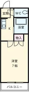 ミノタハイツ不二ガ丘2【2階】の間取り