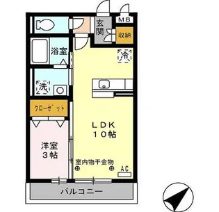 メゾン ド ヤスカ【1階】の間取り