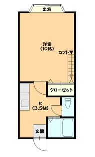 マイルーム東【2階】の間取り