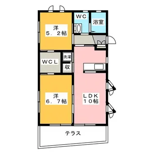 カーサ・ナランハ【1階】の間取り