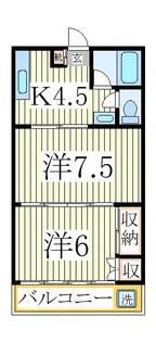 浅商第2マンション【2階】の間取り