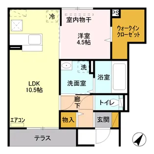 サンロイヤル A103【1階】の間取り