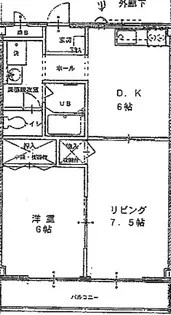 東小保方ハイツB【1階】の間取り