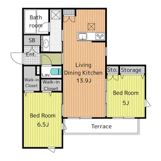 VIVRE KANAZONO【1階】の間取り