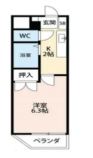 ホワイトウィング東浅川【2階】の間取り