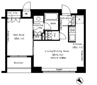パークアクシス溜池山王【5階】の間取り