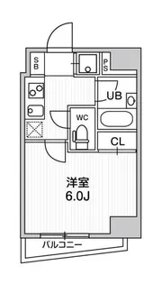コンシェリア新橋【13階】の間取り