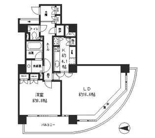 RIVER POINT TOWER【17階】の間取り