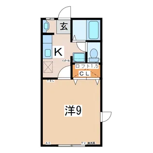 ハイツグリーングラスE【2階】の間取り