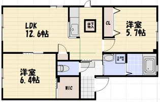 ヴィサージュ本城 C棟【2階】の間取り