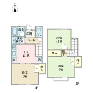 メゾネット井野台1の間取り