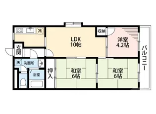 メゾンコルベーユ【6階】の間取り