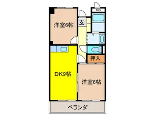 高師浜シーサイドマンションII【2階】の間取り