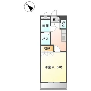 グランヴェルデ月平【1階】の間取り