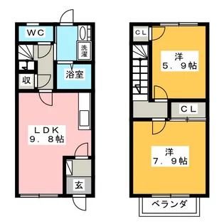 Brancheハピネス II【1階】の間取り