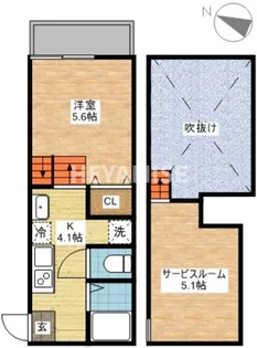 modern palazzo長崎大学前【1階】の間取り