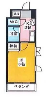 ヴィラ恵飛須【4階】の間取り