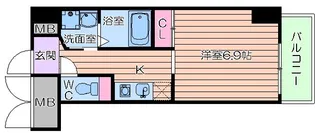 1Kの間取り画像