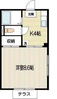 ウエスト・ハイツ【1階】の間取り