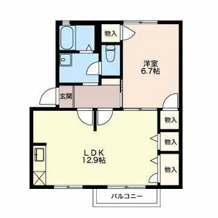 ピュアコートA・B【2階】の間取り