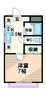 東京都国立市東1【アパート】の間取り