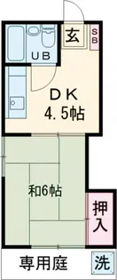 三鷹永谷ハイツ2【1階】の間取り