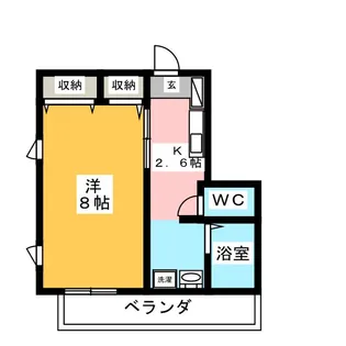 メゾンモンターニュ【2階】の間取り
