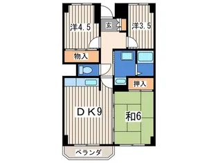 ロワイヤルパレス【2階】の間取り