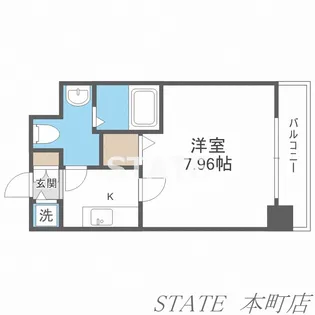 SERENiTE日本橋SUD【6階】の間取り