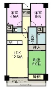 パレロワイヤル吉田【5階】の間取り