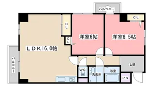 エーデル音羽【6階】の間取り