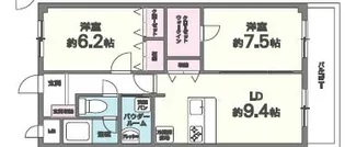 大阪府岸和田市西之内町【マンション】の間取り