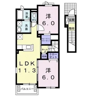 群馬県太田市東新町【アパート】の間取り