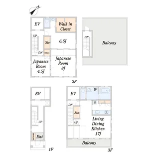 東京都中央区築地2【一戸建】の間取り