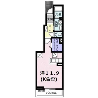 広島県福山市千代田町1【アパート】の間取り