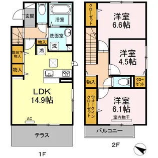 Felice・otto( ・ )【2階】の間取り