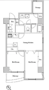 エルスタンザ関内大通公園【7階】の間取り