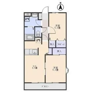 アルファレス若宮II【2階】の間取り