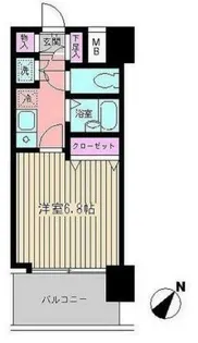 ビイルーム新宿【2階】の間取り