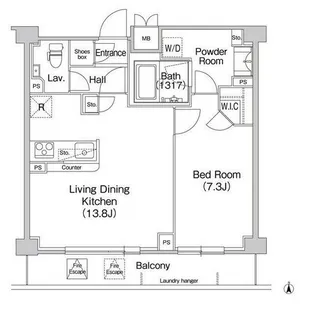 コンフォリア駒場【5階】の間取り