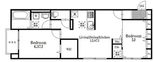 ソル プエンテ六町【1階】の間取り