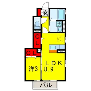 シティアーク【1階】の間取り