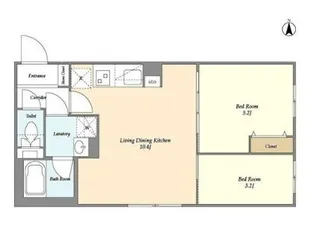 ウェルスクエアイズム下北沢WEST【3階】の間取り