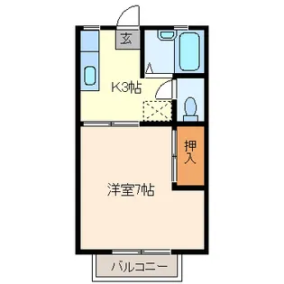 カトレアハイツ【2階】の間取り
