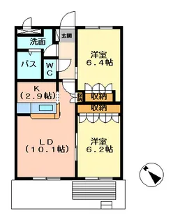 プリベール【1階】の間取り