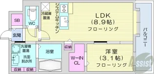 アルファスクエア北11東1【5階】の間取り